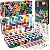 Taotree Watercolor Paint Set 100 Colors, Art Supplies Watercolors Kit Travel Water Colors with Paints Brushes, Crafts Painting Supplies, Drawing Gifts for Teens Girls Boys Kids Adults Artists