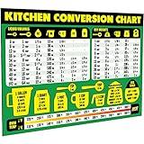 Kitchen Conversion Chart Magnet - Extra Large Easy to Read 11” x 8.5” Measurement Cheat Sheet for Cooking Baking & Reading Recipes - Convert Volume Weight Celsius Fahrenheit Imperial & Metric Units