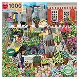 eeBoo: Piece and Love Urban Gardening 1000 Piece Square Adult Jigsaw Puzzle, Puzzle for Adults and Families, Glossy, Sturdy Pieces and Minimal Puzzle Dust