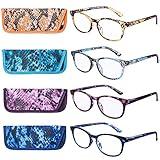 EYEGUARD Reading Glasses 4 Pack Quality Fashion colorful Readers for women