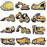 JY JUYU Different Shoe Charms for Shoe Decoration Excavator Engineering Truck Shoe Decoration Charms Fits for Shoes Bracelets Wristbands, Transportation Vehicle Excavator Shoe Charms (excavator 12)