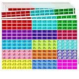 5400 PCS Garage Sale Price Stickers, Removable Pre-Priced Yard Sale Price Tags Stickers, Bright Color Pricing Labels Stickers with Blank Labels for Yard Sale Flea Markets,Garage Sales