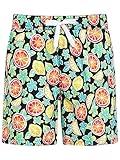 Kanu Surf Men's Standard Havana Swim Trunks (Regular & Extended Sizes), Citrus Black