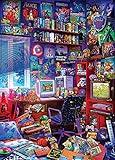 '80s Game Room Pop Culture 1000 Piece Jigsaw Puzzle by Rachid Lotf | Interactive Brain Teaser, Educational Toys & Games for Kids and Adults | 28 x 20 Inches