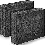 Hoolerry 2 Pcs Customizable Polyethylene Foam Packing Foam Inserts for Cases Thick Polyethylene Foam Sheet for Packaging and Crafts(Black, 12" x 10" x 3.125")