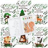 Dvbonike 24Pcs Woodland Animals Activity Books for Kids Forest Creatures Mini Fun Games Coloring Book in Bulk Wild Party Favors Goodie Bags Stuffers for Birthday Classroom School Rewards Supplies