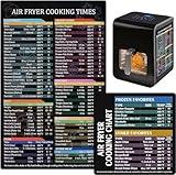 Air Fryer Cheat Sheet Magnetic Air Fryer Cooking Times Chart Magnet Cheat Sheet Set Air Fryer Accessories Cook Book Recipe Card Meat Temp Guide for Airfryer Oven Cooking Pot Kitchen Appliances 2 Pack