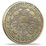 Strugglejewelry Memento Mori Challenge Coin: Elevate Your Daily Stoic Practice with Amor Fati Medallion - A Perfect Stoicism Gift and EDC Metal Token for Embracing Life's Moments (Bronze)