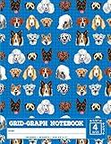 Dog Lover Grid • Graph Notebook / Quadrant Exercise Book / 1/4" X 1/4" Or Four Squares Per Inch (Coordinate / Quadrille / Quad Paper) / 100 Pages / ... great for Maths, Bio, Chemistry & Geometry