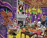 White Mountain Mr. Bones Halloween Puzzles 1000 Pieces Haunted House Seek & Find Jigsaw Puzzle for Fall and Autumn