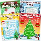 Christmas Crafts for Kids Maze Books, Stocking Stuffers Children Games Activities Gifts, Ages 3-5, 4-8, 6-8, 8-12(160 Mazes of 4 Difficulty Levels)