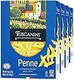 Tuscanini Authentic Italian Penne Pasta 16oz (4 Pack) Made with Premium Durum Wheat, Done in 11-14 Minutes