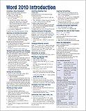 Microsoft Word 2010 Introduction Quick Reference Guide (Cheat Sheet of Instructions, Tips & Shortcuts - Laminated Card)