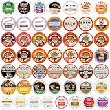 Variety Pack of Coffee, Tea, and Hot Chocolate - Great Sampler of Coffee, Tea, and Hot Cocoa for Keurig K Cups Machines - Great Gift for Coffee Lovers, No Duplicates, 50 Count (Pack of 1)