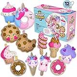 12 Pre-Cut Mini Treats Dessert Fun Kids Sewing Kit for Kids Ages 8-12 Children Beginners Sewing kit kid crafts Make Your Own Felt Pillow Plush Craft Kit Girls and Boys Art Craft Kits Learn to Sew Kit