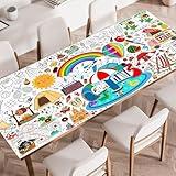 SPERINGEEN Giant Versatile Coloring Games, Activities, Table Cloth, Poster, Pages, Banner, Party Favors for Family or Classroom - Summer Crafts for Kids Party Decorations