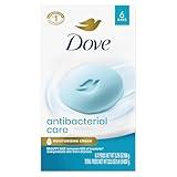 Dove Beauty Bar Soap Antibacterial Care 6 Count For Clean, Moisturized Skin, Removes Bacteria 3.75 oz