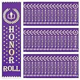 Cindeer 100 Pcs 100 Pcs Purple Honor Roll Award Ribbons Honorable Mention Medal Ribbon Bulk Prize Competition Bookmarks for Kids Student School Office Sports Event Contest Awards and Incentives