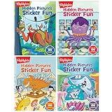 Highlights Hidden Pictures Sticker Fun Sticker Books for Kids Ages 3-6, 4-Pack of Sticker Books, 64 Pages of Seek and Find Sticker Activities, Books Double as Coloring Books, 480+ Stickers, Volume 1