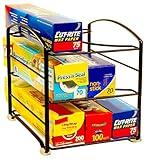 Deco Brothers Wrap Organizer Rack for Kitchen Cabinet, 3 Tier, Bronze
