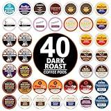 Perfect Samplers Dark Roast Coffee Pod Variety Pack - Pack for Keurig K Cups Coffee Makers, Bold 40 Count
