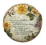 Evergreen Flag Memorial Stones | My Mother Kept a Garden | 12 Inches Wide | Remembrance Decor for Homes, Lawn and Garden | Outdoor or Indoor