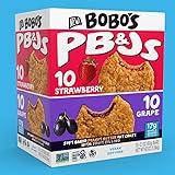 Bobos Gluten Free PB&Js Soft Baked Peanut Butter Oat Crust with Jelly Filling, Grape and Strawberry, 42 OZ (Pack of 20) GLUTEN FREE