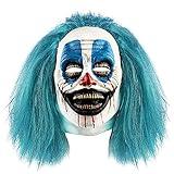 Xinkulas Scary Adult Clown Mask Masquerade Halloween Laughing Killer Joker Costume Prop (Tooth Eye)