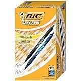 BIC Soft Feel Assorted Colors Retractable Ballpoint Pens, Medium Point (1.0mm), 36-Count Pack, Black and Blue Pens With Soft-Touch Comfort Grip, Perfect Color Pens For Note Taking