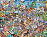 Tooniverse Puzzles: Runaway Radio Hits 1000 Piece Jigsaw Puzzle for Adults Featuring 445 Illustrated Popular Song Titles