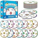 Phonics Puzzles, Short Vowel Sound Blends-30 Phonics & 150 Sight Words, Phonetic Rhyming Game Learn to Read Spell First Word Early Educational Tool for Toddlers, Preschool, Kindergarten, Homeschooling