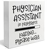 Absnfatu Physician Assistant Gifts, Physician Assistant in Progress Decorative Signs, Physician Assistant Student Gifts, PA School Gifts, Medical Assistant Gifts, Medical Assistant Desk Accessories