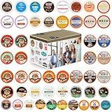 Perfect Samplers Coffee, Tea, Cider, Cappuccino & Hot Chocolate Single Serve Cups for Keurig K Cup Brewers Sampler, 50 Count