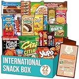 International Exotic Snack Box Variety Pack, 22 Count Premium Foreign Rare Snack Food Gifts with Suprise Item for Fun, Mystery Box of Snacks, European Snacks for Adults and Kids