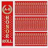 A-B Honor Roll Award Ribbons Red Honorable Mention Bookmark Style Medal Prize Ribbon Bulk Student Awards and Incentives for Kids School Office Competition Sports Event Contest(100 Pcs)
