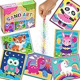 Sand Art Pictures - Сolor Sand Art Pictures Peel and Stick - Color Splash Sand Art Pictures Kids - Sticker Sand Art Sheets – Colored Sand for Sand Art Kit