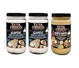 Teta Foods Assorted Selection of Middle Eastern Garlic Spread - Toum (2 Regular Garlic, 1 Spicy)