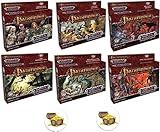 Bundle of All 6 Pathfinder Adventure Card Game Wrath of The Righteous Expansion Decks and 2 Treasure Chest Buttons