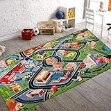 Booooom Jackson Kids Car Rug Playmat 31"X59" Car Mat for Kids Toy Cars Kids Rug with Roads for Playroom CarCarpet for Kids Race Car Play Rug for Toy Cars Play Carpet