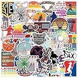 100 Pcs Lacrosse Stickers, Vinyl Waterproof Lacrosse Stickers for Water Bottles, Laptop, Notebook, Scrapbook, Luggage, Cell Phone, Helmet, Party Favors