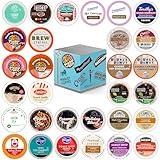 Variety Pack of Coffee, Tea, Hot Chocolate and Cappuccino, Sampler of Single Serve Coffee, Tea, Hot Cocoa and Cappuccino Pods for Keurig K Cups Machines, 30 Pack - No Duplicates