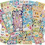 KARSLORA 36 Sheets Stickers for Kids, 800+ Stickers for Scrapbooking Including Animals, Fruits, Dinosaurs, Hearts, Cats, Fish, Cars, Space and More, Party Favors for Kids