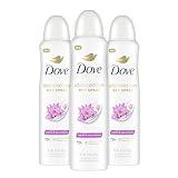 Dove Advanced Care Antiperspirant Deodorant Spray Waterlily & Sakura Blossom 3 Count Moisturizing for After-Shaving Care 72-hour that boost skin's ceramide levels for Soft Underarms 3.8 oz