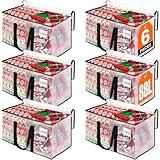 RoomHacks Heavy Duty Clear Moving Bags with Reinforced Handle and Double Zipper, Storage Totes, Packing Bags Alternative to Moving Essential and Supplies Box, Clear, Large, 6 Packs