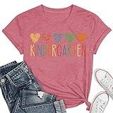 Kindergarten Shirt for Women Preschool Heart Tshirt Kindergarten Teacher Shirts Preschool Teacher Tee Pink