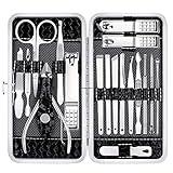 Nail Clippers Set Fingernail and Toenail Clipper Cutters, Manicure Pedicure Kit -18 Pieces Stainless Steel Professional Grooming Kits, Nail Care Tools with Luxurious Travel Case