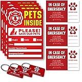 Vinyl Friend Pet Alert Stickers - FIRE Safety Alert and Rescue - Save Your Pets encase of Emergency or Danger Pets in Home for Windows, Doors Sign (10 PACK, DISPLAY)