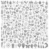 JIALEEY 200 PCS Wholesale Bulk Lots Jewelry Making Charms Mixed Smooth Tibetan Silver Metal Charms Pendants DIY for Necklace Bracelet Jewelry Making and Crafting