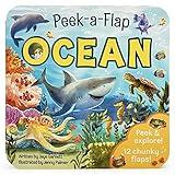 Peek-a-Flap Ocean Children's Lift-a-Flap Board Book for Children Learning about the Sea and Water Animals, Ages 2-5