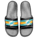 FOCO NFL Miami Dolphins Youth Legacy Sport Slide Flip Flop Sandals, Team Color, XL - Youth 4-5